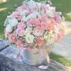Delight in the elegance of our luxury pink and white flower box