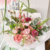A medium-sized bouquet made with seasonal flowers that are available in our