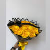 Elegant bouquet of handmade roses of ribbon includes personalized and some butterflies