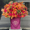 Beautiful fall colors arrangement made in our signature burgundy velvet box
Standard &ndash;