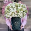 Beautiful mixed premium flowers in our signature velvet box.  