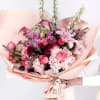 A joyful composition of Hydrangea, Garden Roses, Lilies, Delphinium, and Stock, Amelie