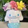 fresh flowers in Cinnamoroll plastic vase 