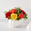 A modern take on classic pumpkin d&eacute;cor, this bouquet is the perfect