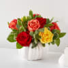 A modern take on classic pumpkin d&eacute;cor, this bouquet is the perfect