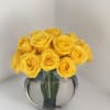 A radiant display of premium yellow roses, meticulously arranged in a modern
