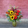 A bouquet bursting with all of the colors and textures of Autumn!