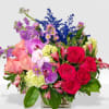 Mixed flowers for a garden looking arrangement.