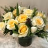 1 DZ.  Premium Yellow  Roses( pale yellow),Tulips(Seasonal Flowers) , Fancy