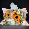 Get your other half a beautiful 7 pink roses and 1 sunflower