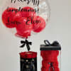 Gift set including Rose Bear 10&quot; tall in a box, arrangement of