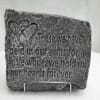 This grey concrete sympathy stone offers a tender reminder of enduring love