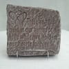 This red concrete sympathy stone offers a tender reminder of enduring love