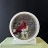 Round Sympathy Shadow Box Lantern With LED Candle. Makes A Perfect Sympathy