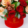 The Red Velvet Logo box consists of two dozen deep silky red