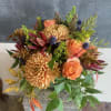 This autumnal design has a plethora of fall foliage sure to get