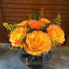 A beautiful vase of 6 choice yellow roses with filler is the