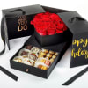 16 long lasting preserved roses and 36 Ferrero Rocher chocolates in a
