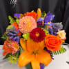 Vibrant tones and fun textures make for a beautiful arrangement for any