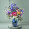 Mix of blues and purple 