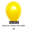 Helium filled Yellow Latex balloon