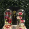 Artificial Flower with light in a glass dome 
We have available two