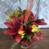 This arrangement is on fire!  The bold reds and bright yellows