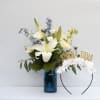  A MIXTURE OF WHITE AND BLUE FLOWERS TO INCLUDE SOME OF
