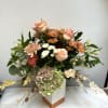 Gorgeous white, peach and fall colors all blended into a beautiful piece