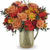 Embrace the charm of autumn&#039;s majestic meadow with this heartfelt rose bouquet