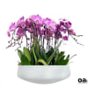 A high quality Twenty pink orchids arrangement with a vase 20&quot; D