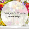 Designer&#039;s Choice flowers bouquet is hand-crafted with bright colors and delivered in