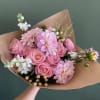 For all our pink lovers! Roses, stock, dahlias and fillers. Hand wrapped