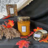 Candles available is 3 sizes. Standard 4oz. Mini Tin, Deluxe 9oz glass