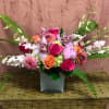 Type of Flowers: Green Hydrangeas, Seasonal Pink Peonies, Seasonal Pink Dahlias, Lavender