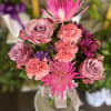 fresh pink flowers in vase 