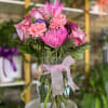 fresh pink flowers in vase 