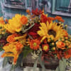 Add a little autumn country blooms to your holiday table . 