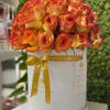 Rose Dome Round Box: 65-70 roses artistically placed in our signature deluxe