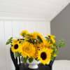 A bright, cheerful burst of golden sunflowers that brings pure joy to