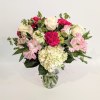 A full and lush sweet &amp; pretty bouquet with white roses, light