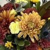 Mixed Fall flowers in a wrapped bouquet. This does NOT include a