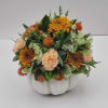 Select this arrangement in an adorable small ceramic pumpkin in a fall
