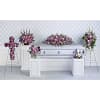 This 6-piece sympathy collection comes with everything shown, funeral half casket, standing