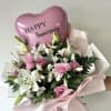 A luxurious bouquet in elegant shades of pink and white, featuring fresh