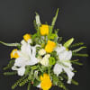 A beautiful way to welcome the day. Our Sunrise arrangement has vibrant