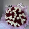 50 Roses.

Red &amp; White Roses
Elegant and timeless, the Red &amp; White Roses