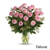 Say it sweeter with this feminine bouquet of pink roses and lush