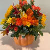 Sunflowers ,alstoemeria,fall poms,orange spray roses