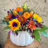 It&#039;s pumpkin season! This beautiful contrasting fall color flowers in our white